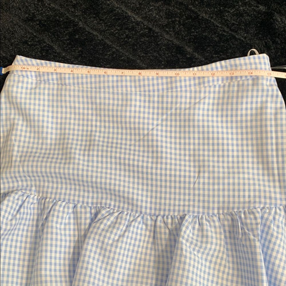 ASTR the Label Blue Gingham Bubble Hem Mini Skirt Coquette Dorothy Wizard of Oz - Picture 10 of 12